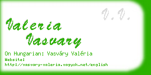 valeria vasvary business card